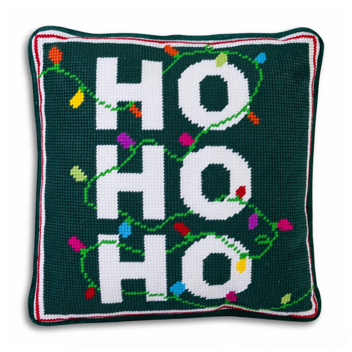 Ho Ho Ho Needlepoint Pillow - Image 2