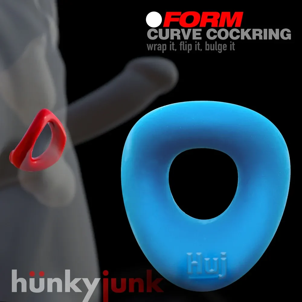 Hunkyjunk Form Surround Cock Ring - Tar Ice - Image 8