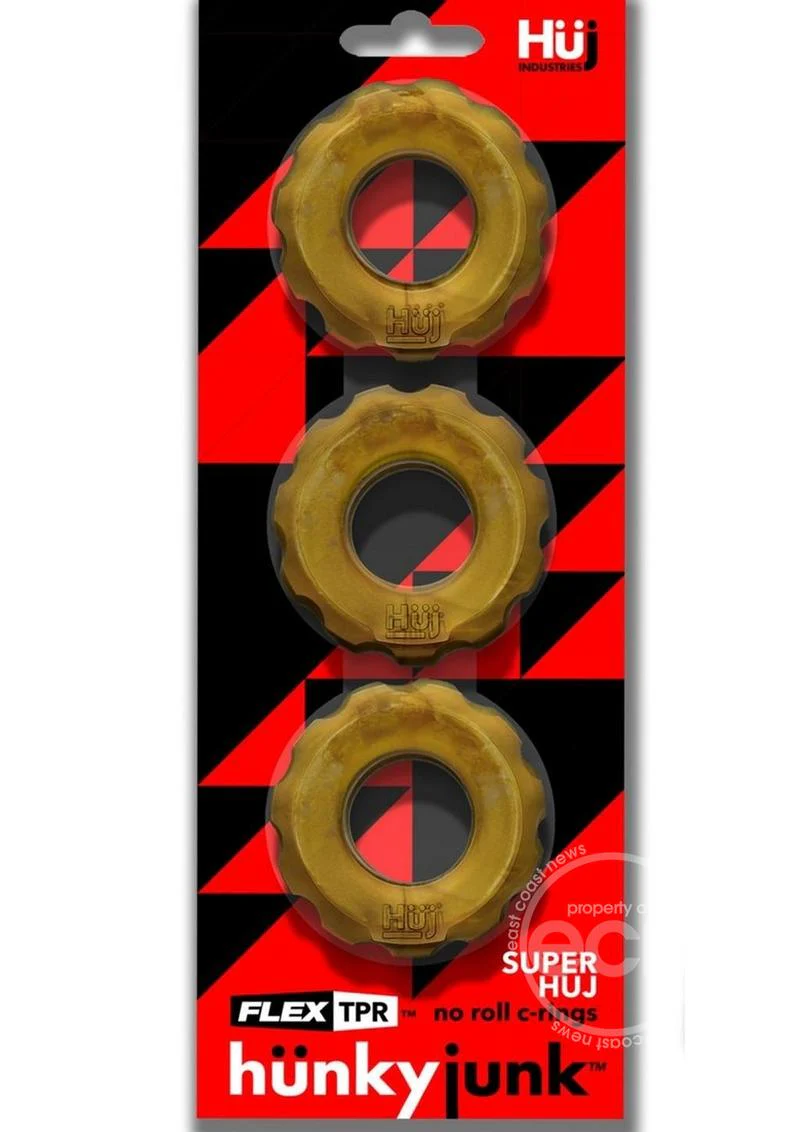 Hunkyjunk HUJ Cockrings (3 Pack) - Bronze Metal - Image 2