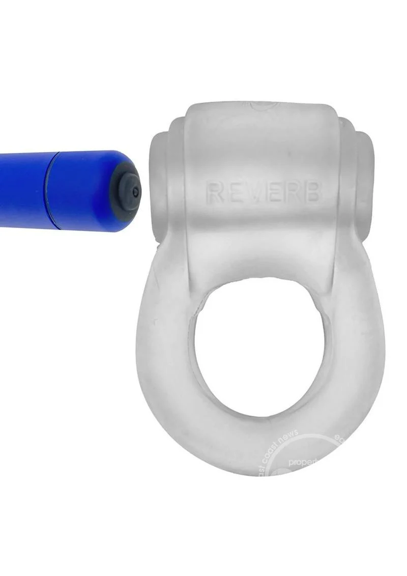 Hunkyjunk Revring Reverb Vibrating Cock Ring - Clear Ice - Image 3