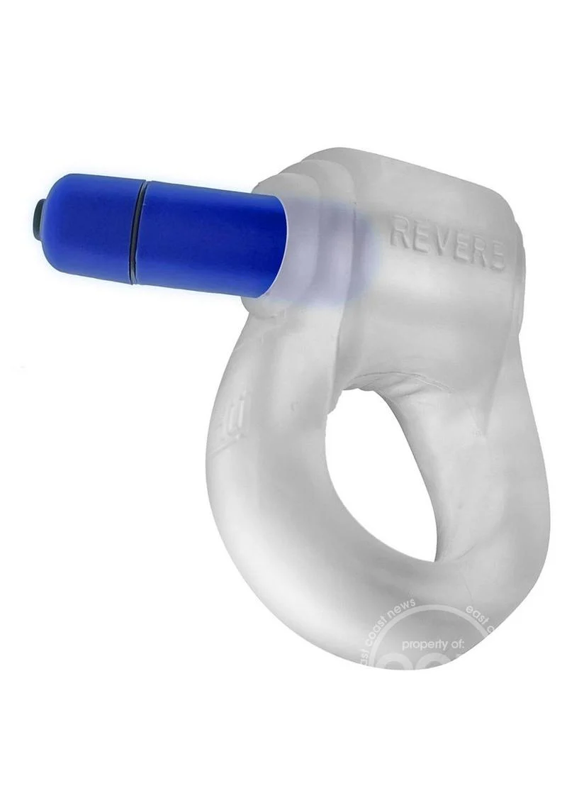 Hunkyjunk Revring Reverb Vibrating Cock Ring - Clear Ice - Image 4