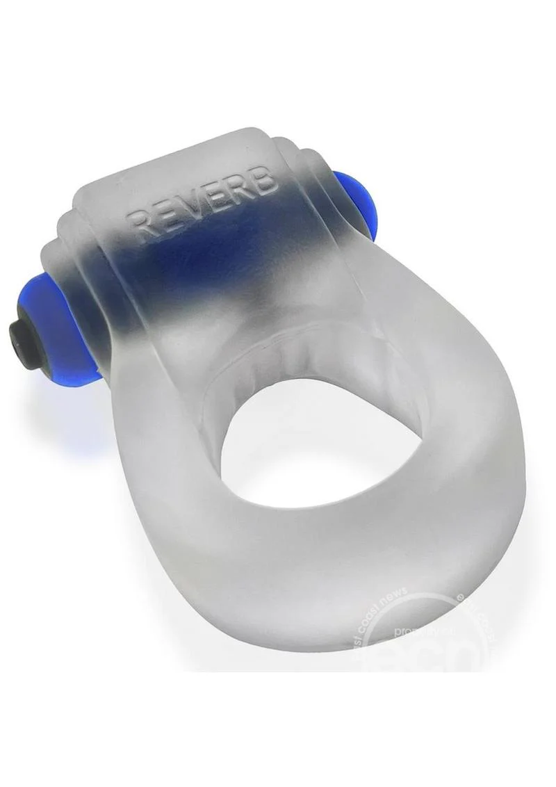 Hunkyjunk Revring Reverb Vibrating Cock Ring - Clear Ice - Image 5