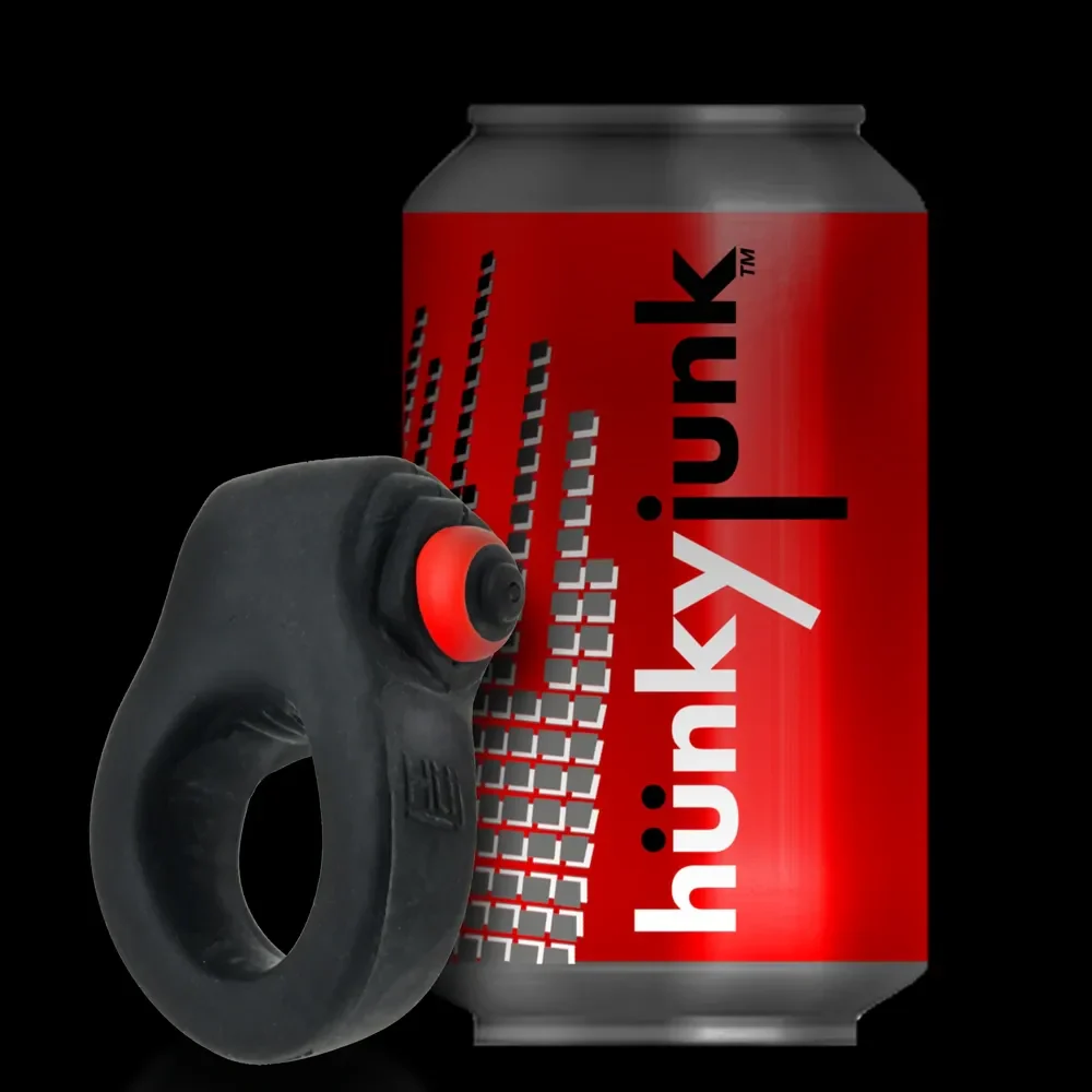 Hunkyjunk Revring Reverb Vibrating Cock Ring - Tar Ice - Image 6