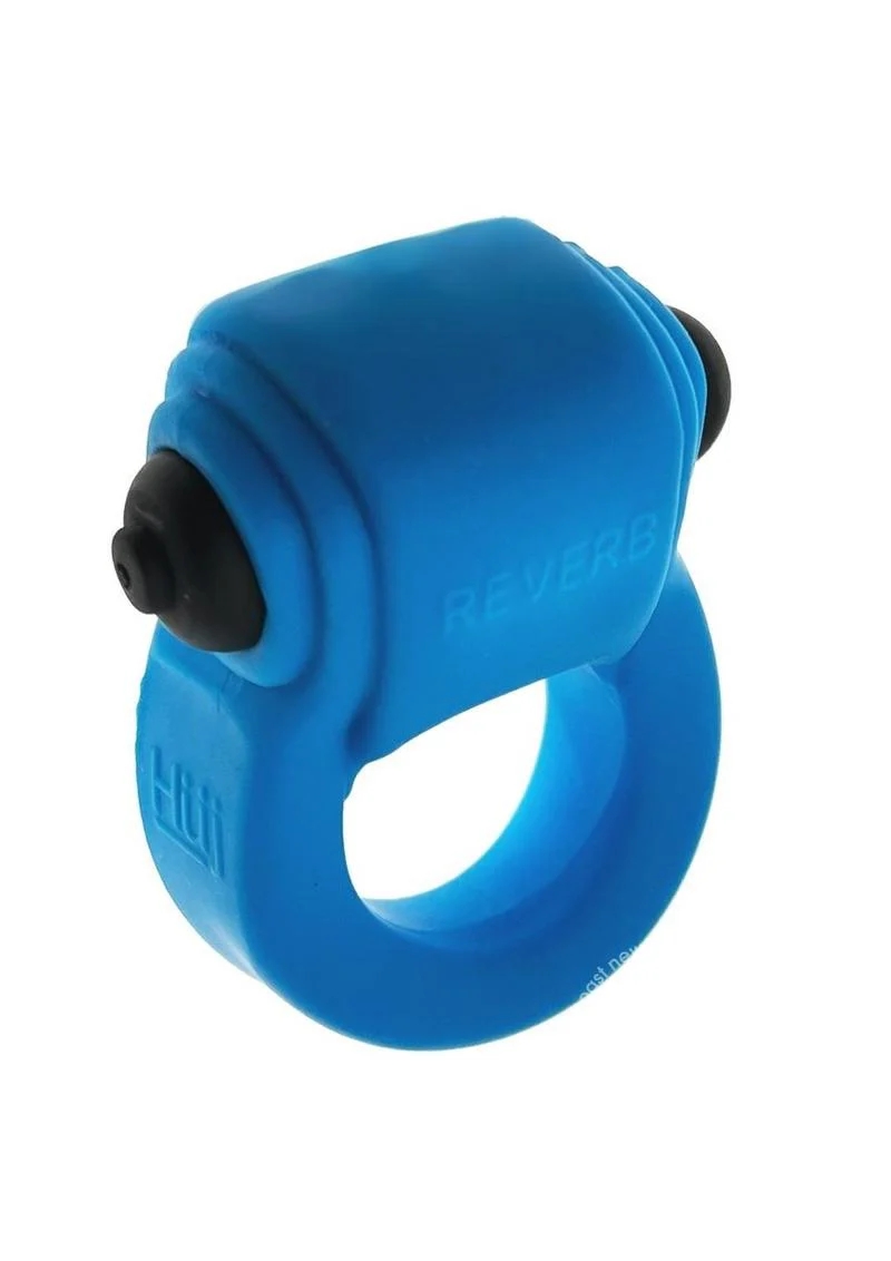 Hunkyjunk Revring Reverb Vibrating Cock Ring - Teal Ice - Image 4