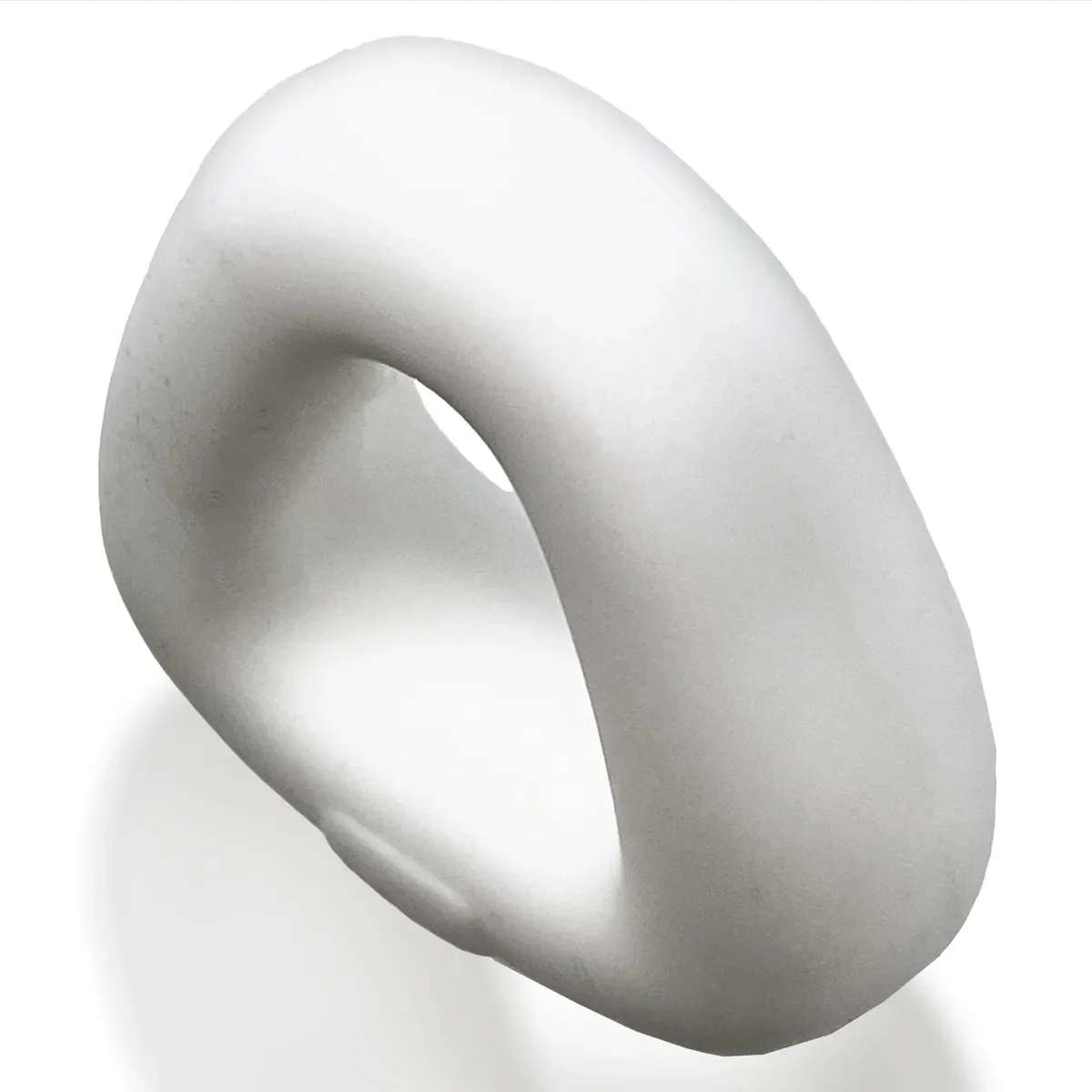 Hunkyjunk Zoid Trapezoid Lifter Cockring - White Ice - Image 5