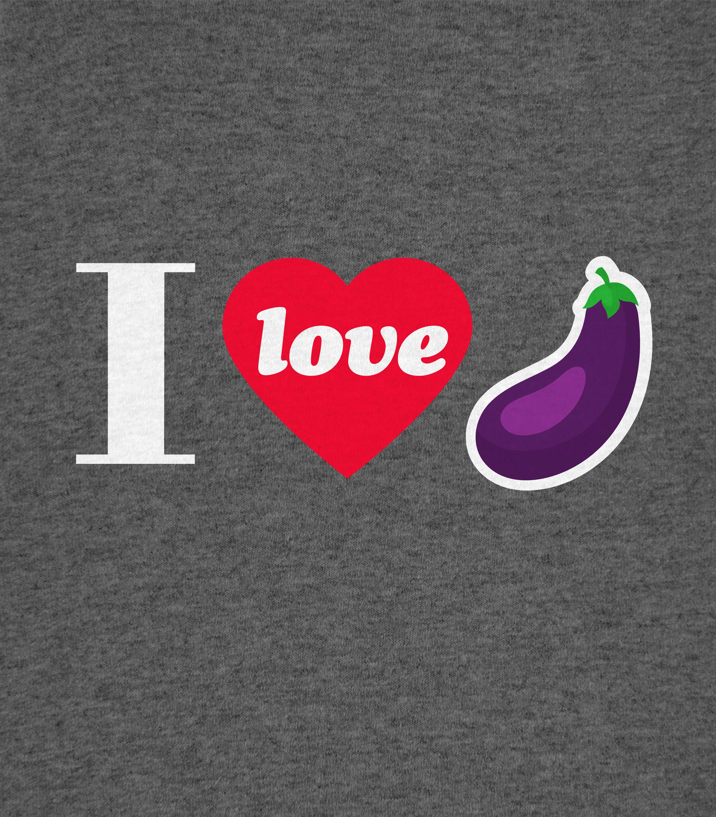I Love Eggplant Tee by Peachy Kings - Image 3