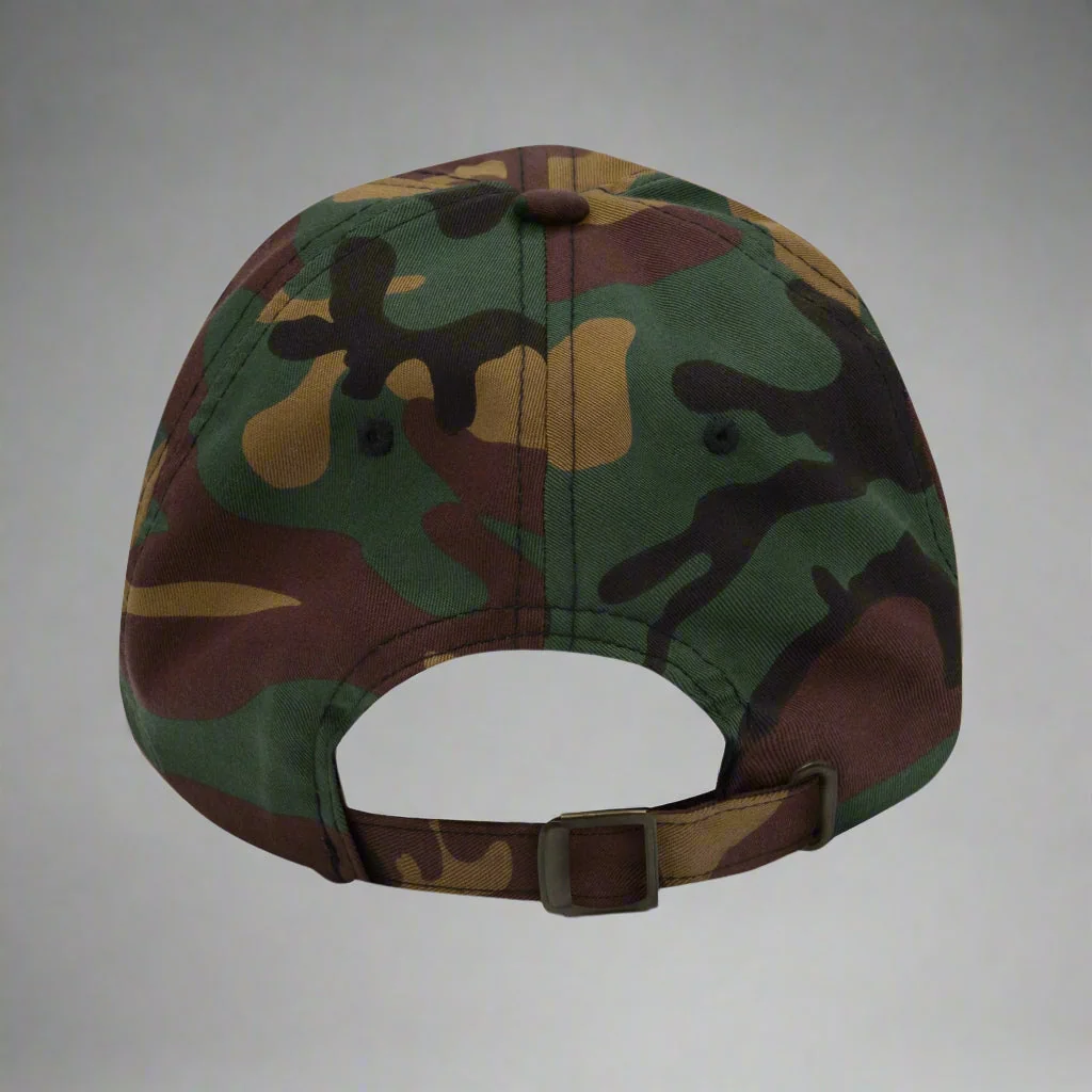 I Love Hot Dads Dad Hat by YES HOMO in Green Camo - Image 3
