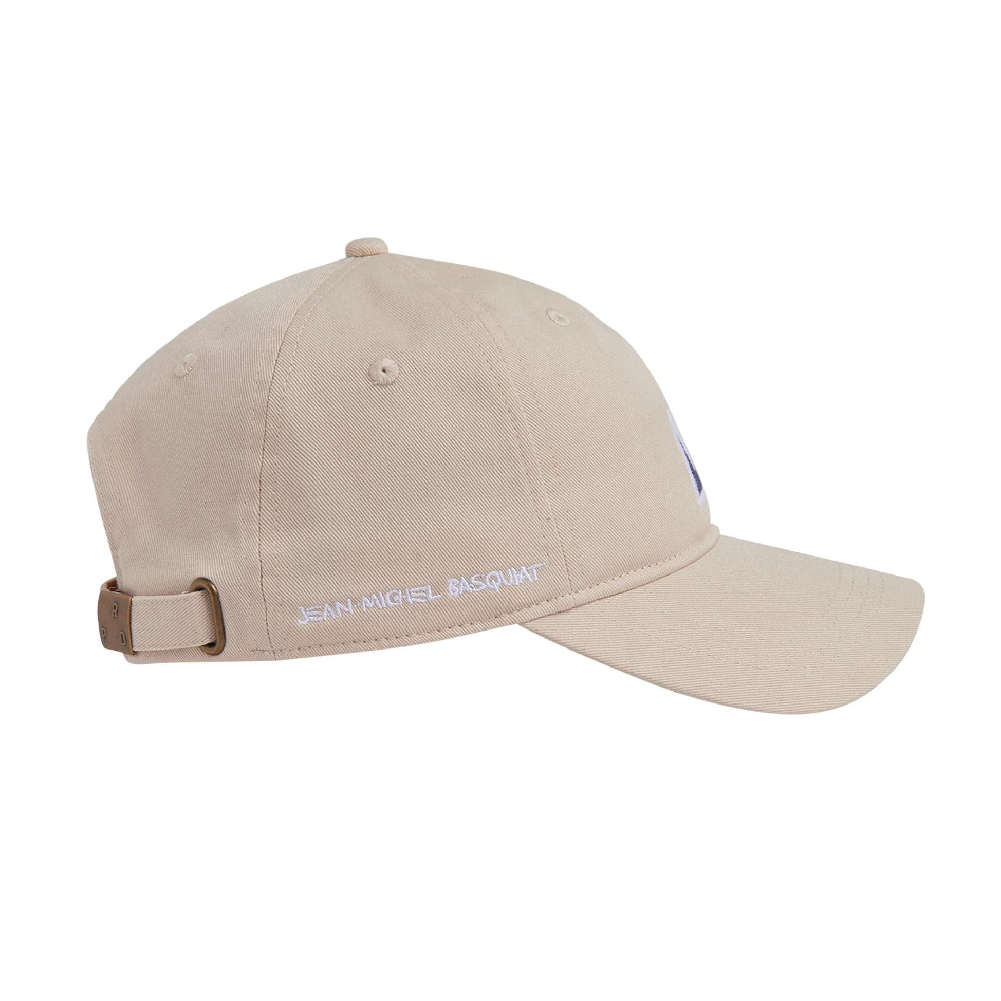 Jean-Michel Basquiat Gold Crown Dad Cap - Stone - Image 3