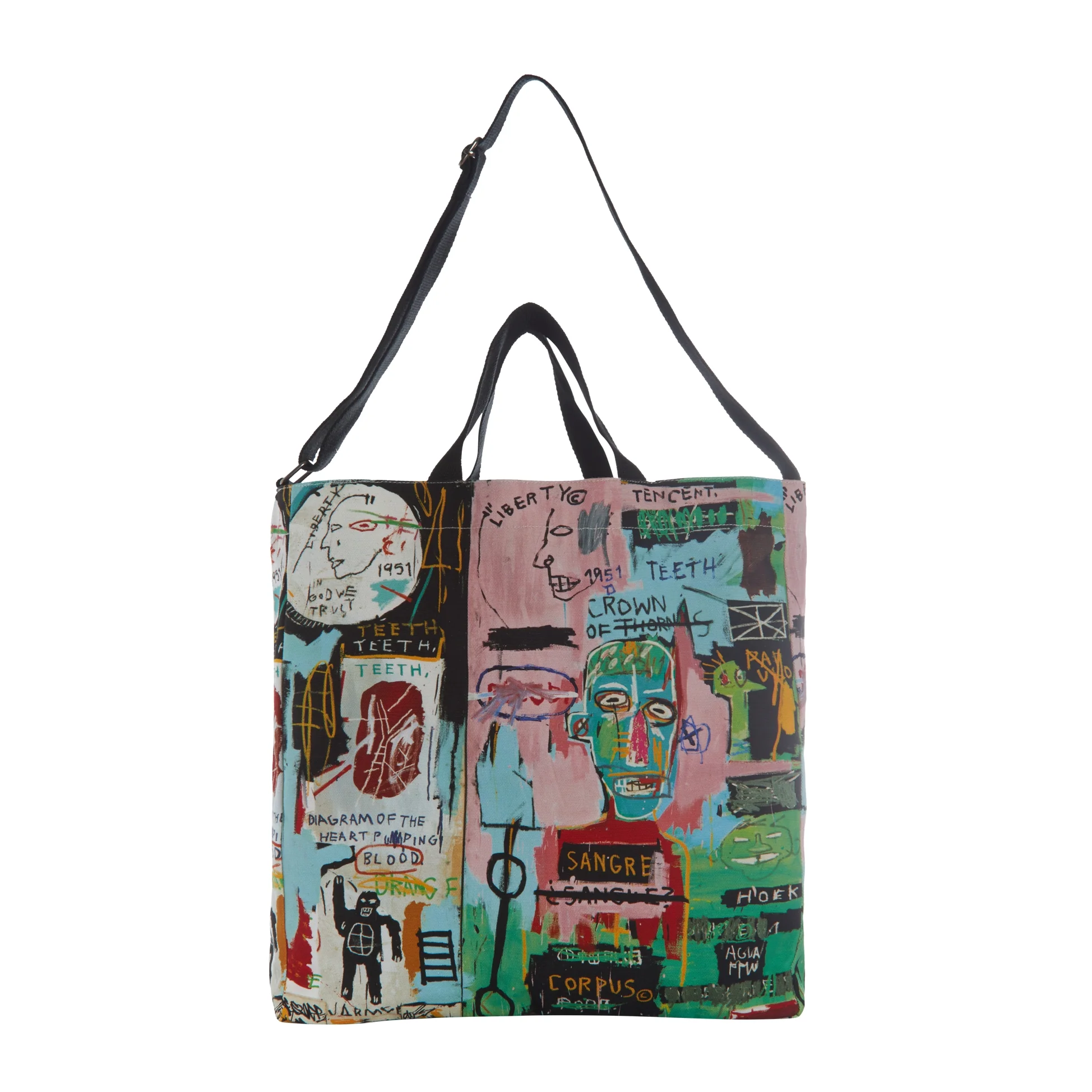 Jean-Michel Basquiat in Italian Crossbody Bag