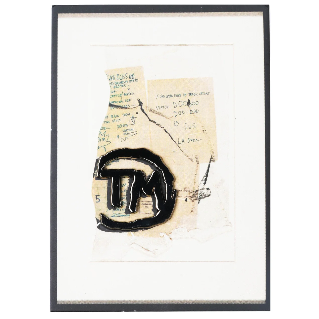 Jean-Michel Basquiat Tm Postcard and Pin - Image 2