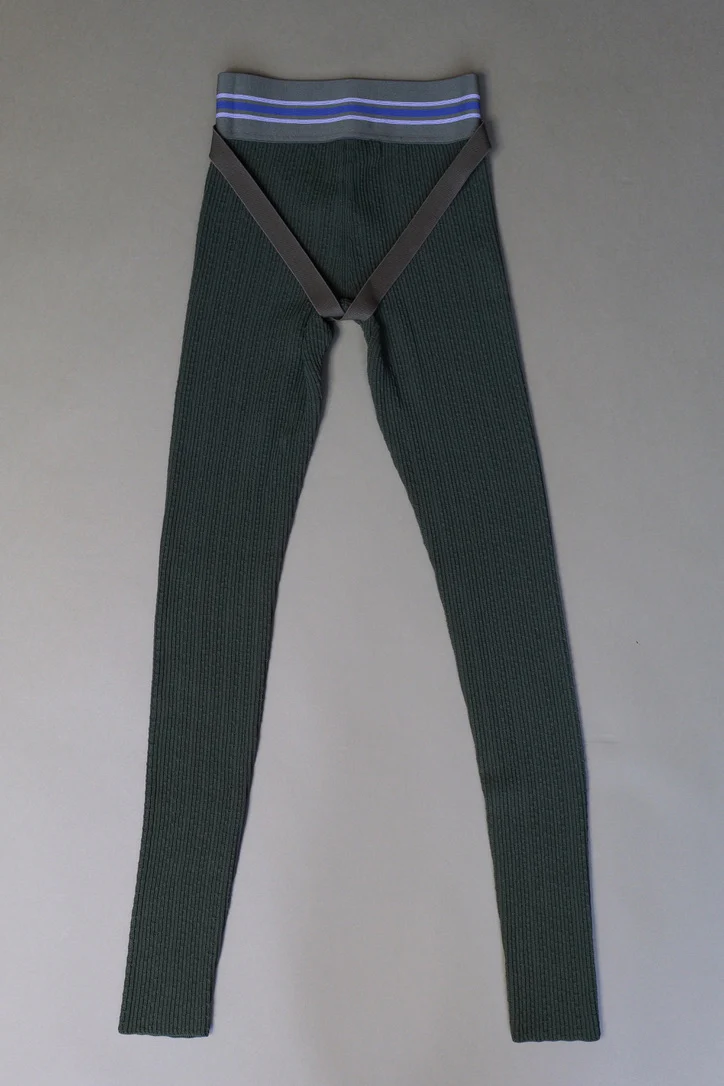 WALTER VAN BEIRENDONCK Jock Leggings Green SS23 - Image 4