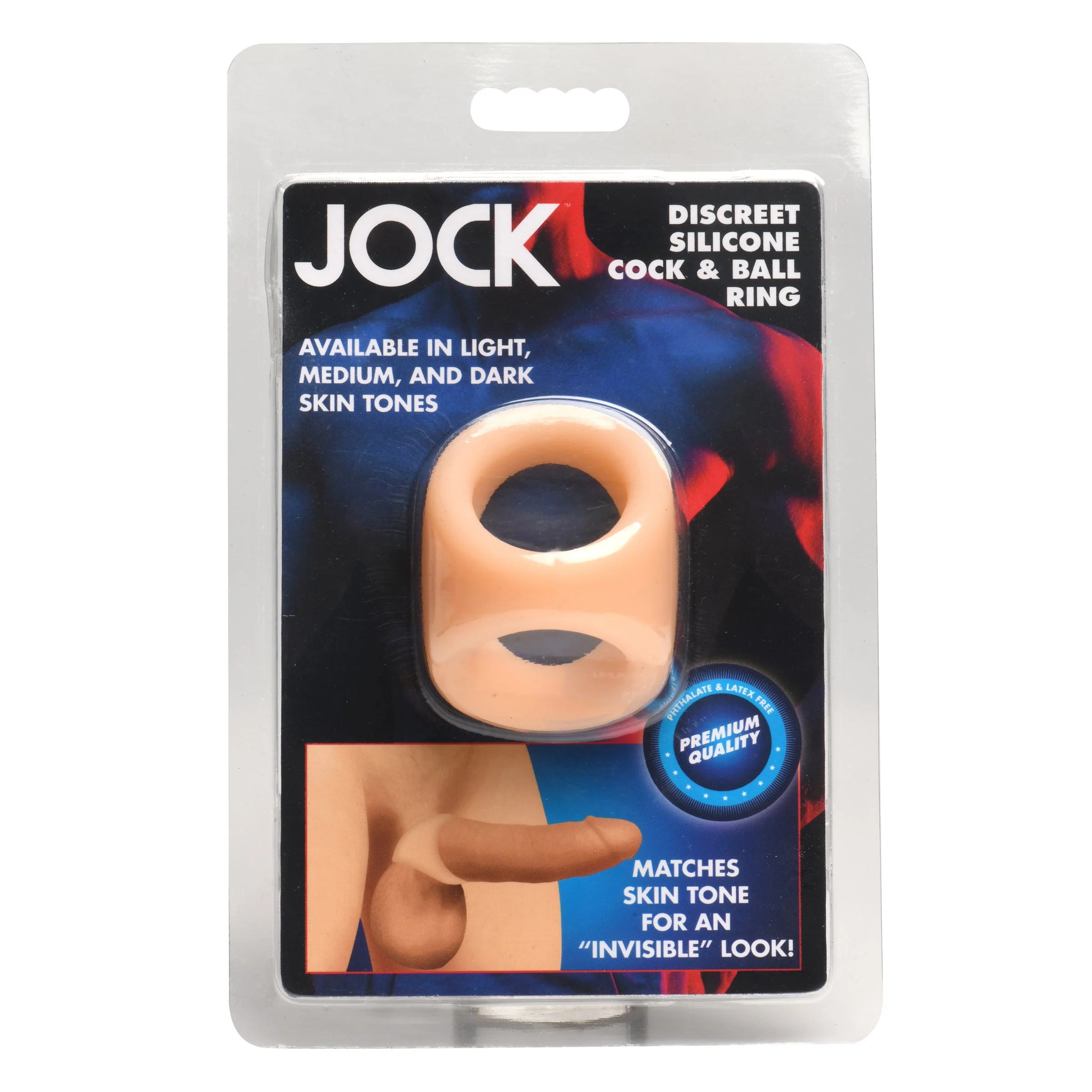 JOCK Silicone Cock & Ball Ring - Light - Image 2