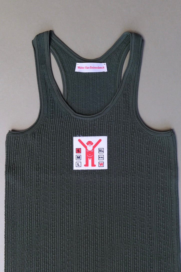 WALTER VAN BEIRENDONCK Jock Tank Green SS23 - Image 4