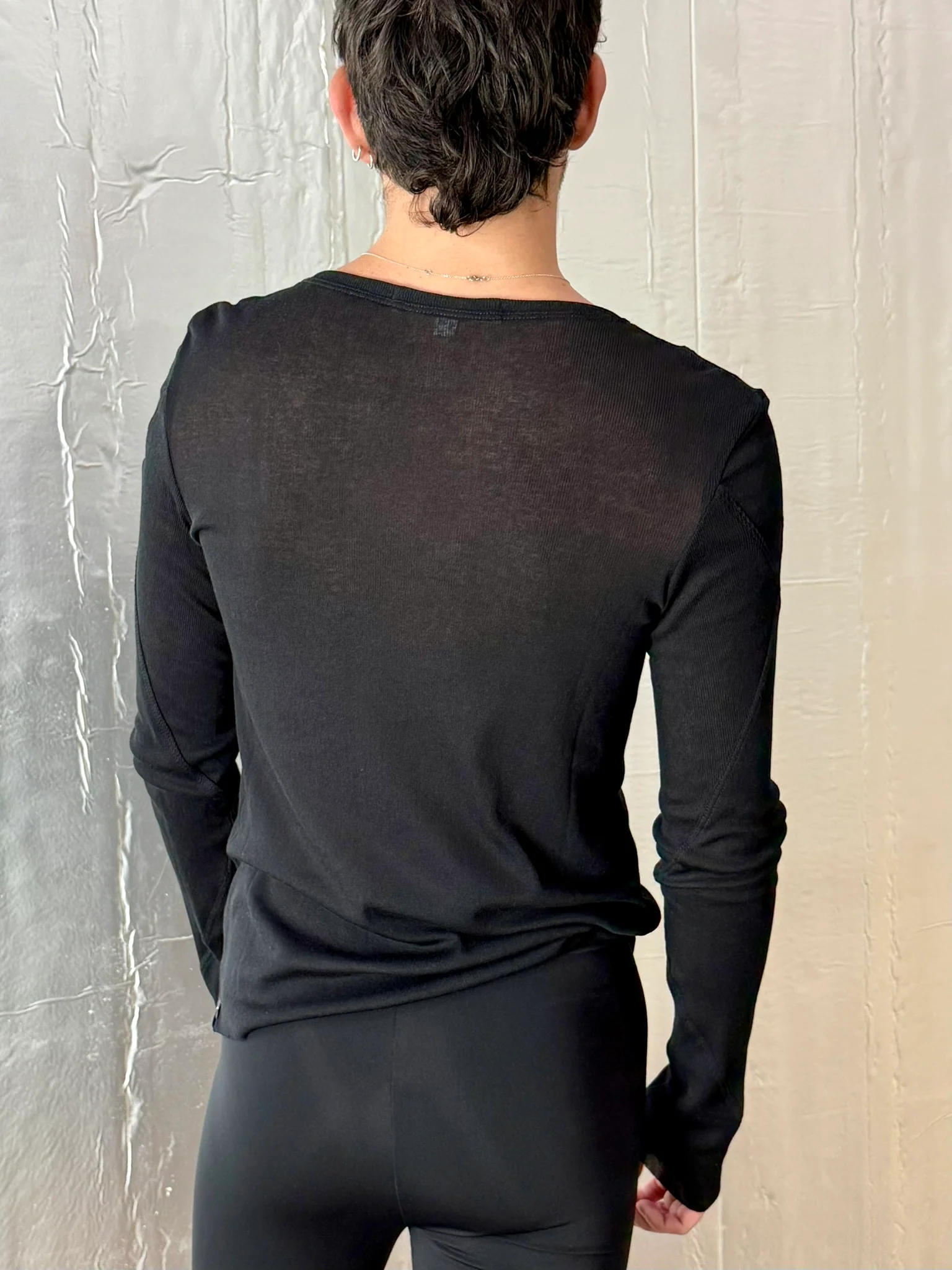 Jordanluca BLUES LONGSLEEVE TOP BLACK - Image 2