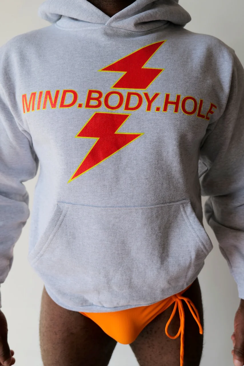 K.INGSLEY Light Grey MIND.BODY.HOLE Hoodie - Image 4