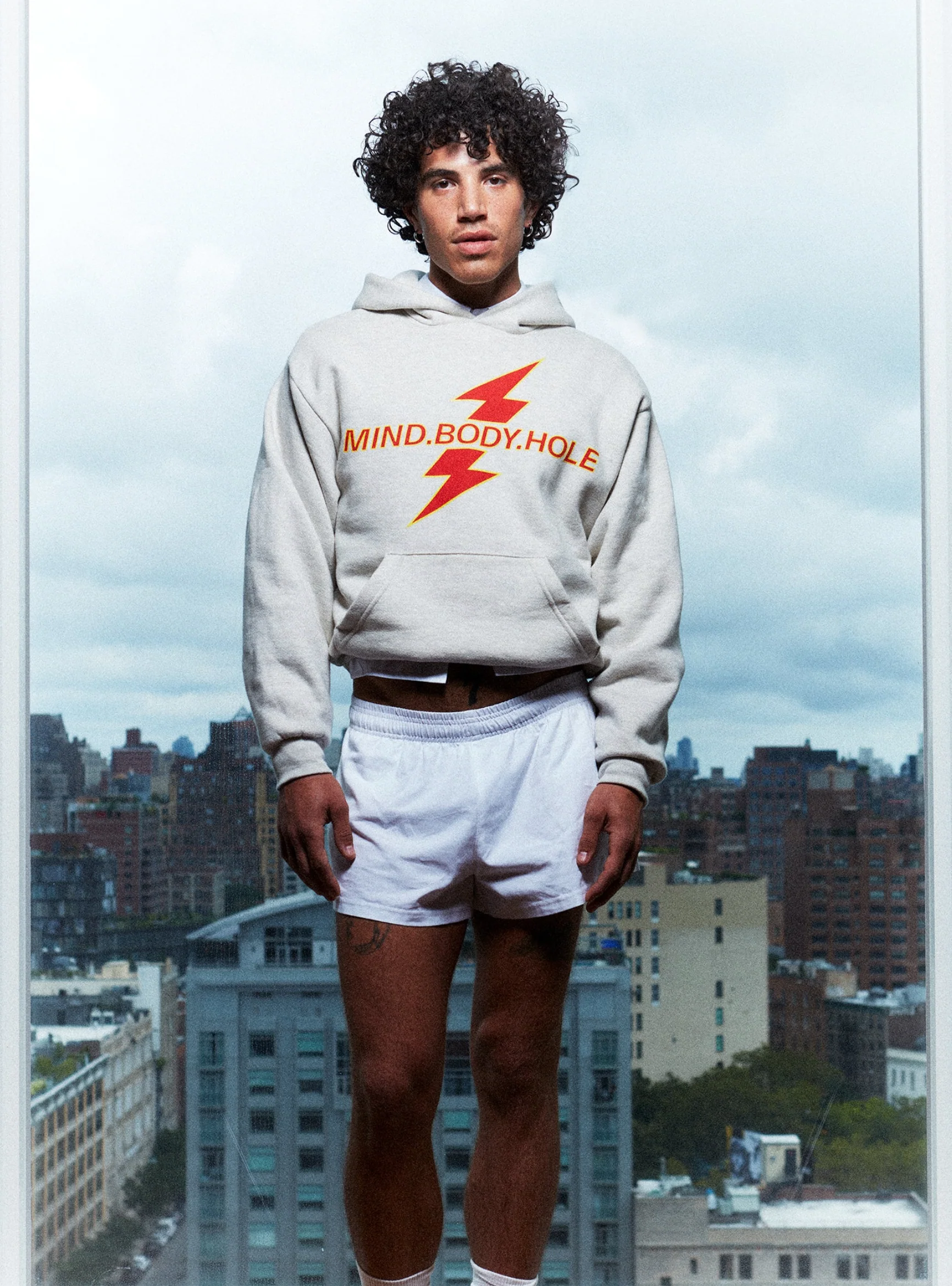 K.INGSLEY Light Grey MIND.BODY.HOLE Hoodie - Image 9