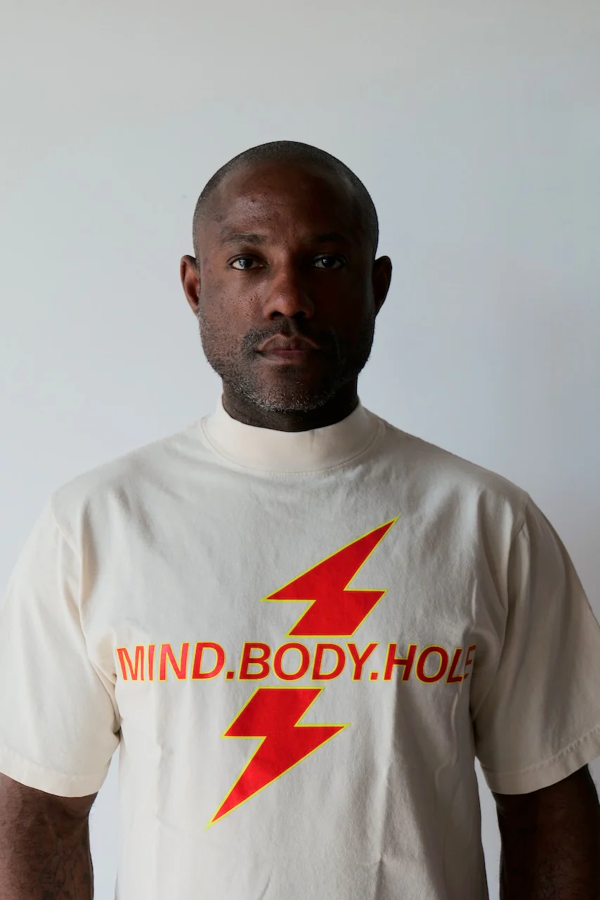 K.INGSLEY Off-White M.B.H Mock Neck Tee - Image 3