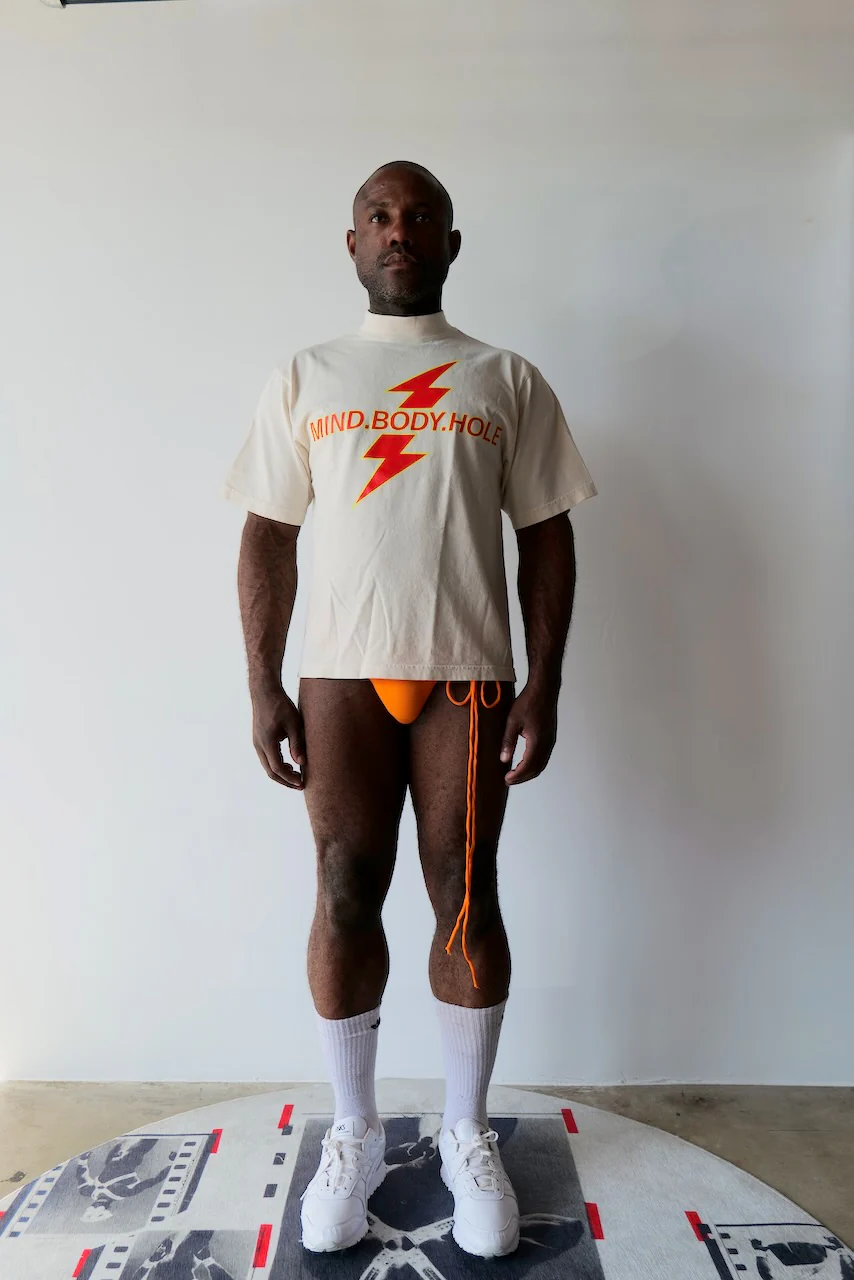 K.INGSLEY Off-White M.B.H Mock Neck Tee - Image 5