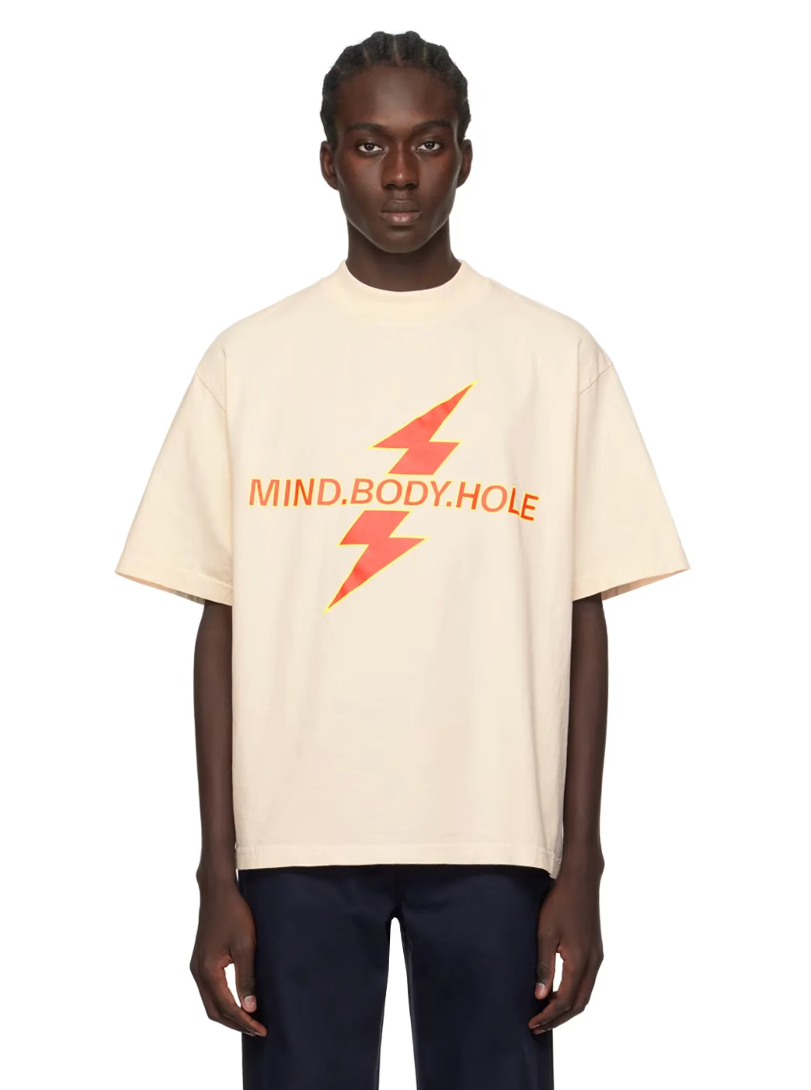K.INGSLEY Off-White M.B.H Mock Neck Tee - Image 6