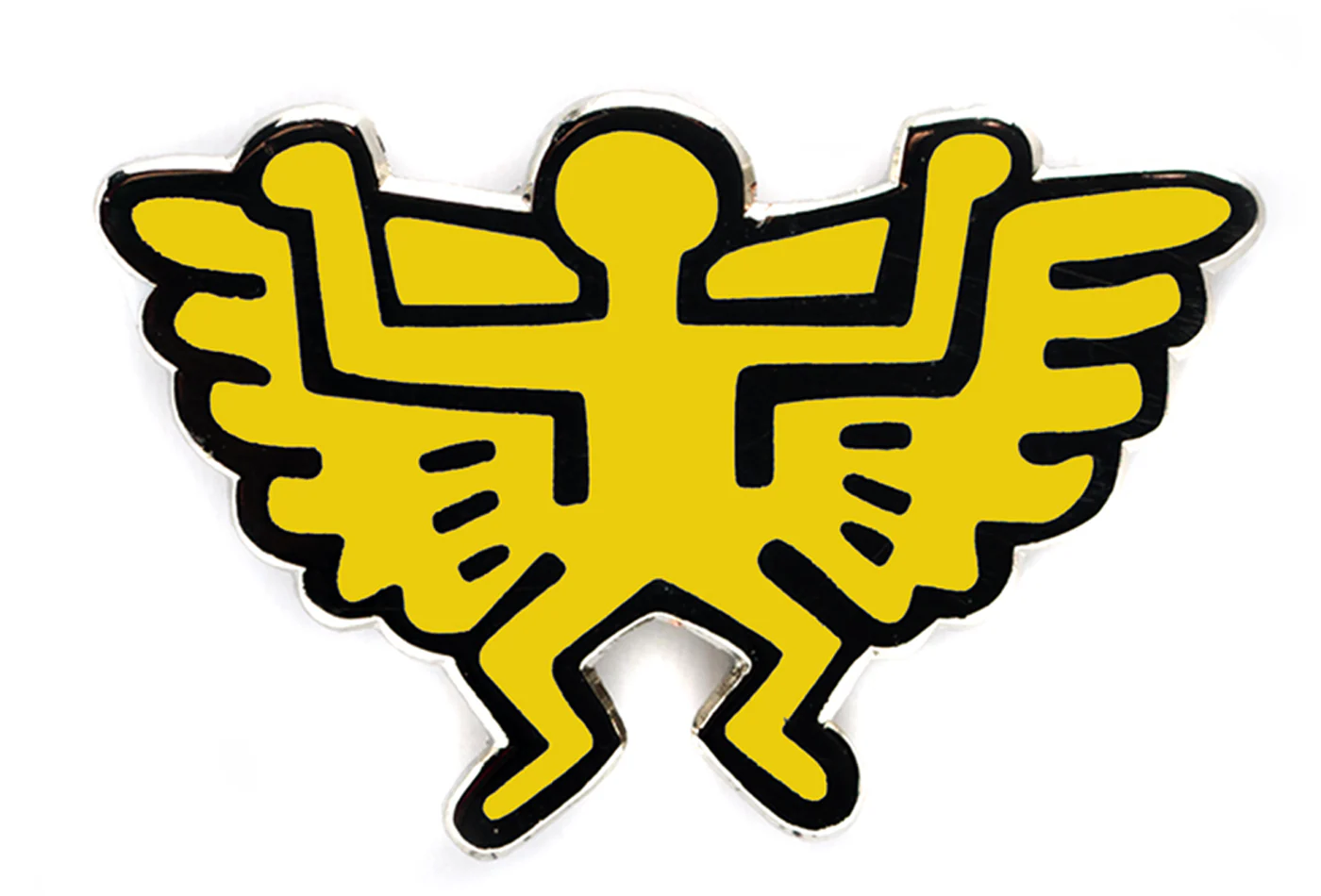 KEITH HARING ANGEL PIN - YELLOW - Image 2