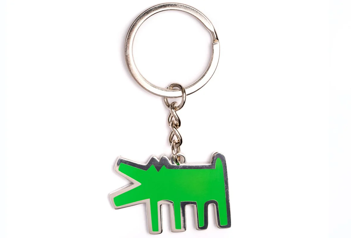 Keith Haring Green Barking Dog Key Ring - Image 3