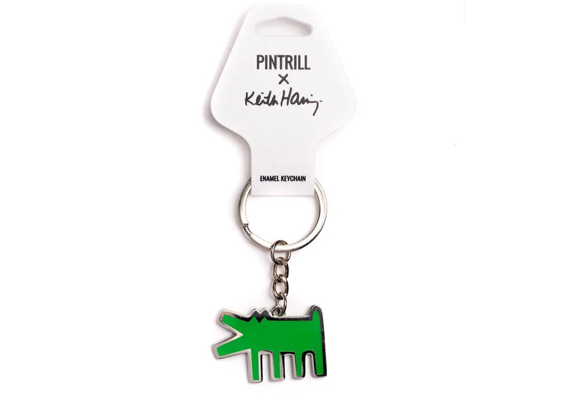 Keith Haring Green Barking Dog Key Ring - Image 5