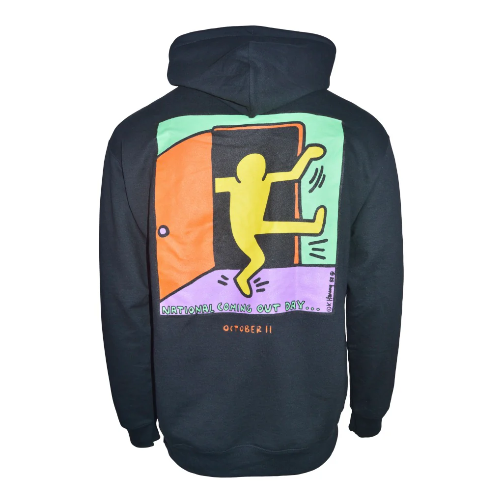 Keith Haring National Coming Out Day Hoodie / Black - Image 11