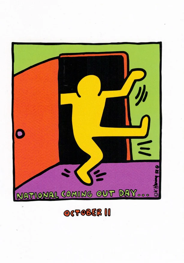 Keith Haring National Coming Out Day Postcard - Image 3