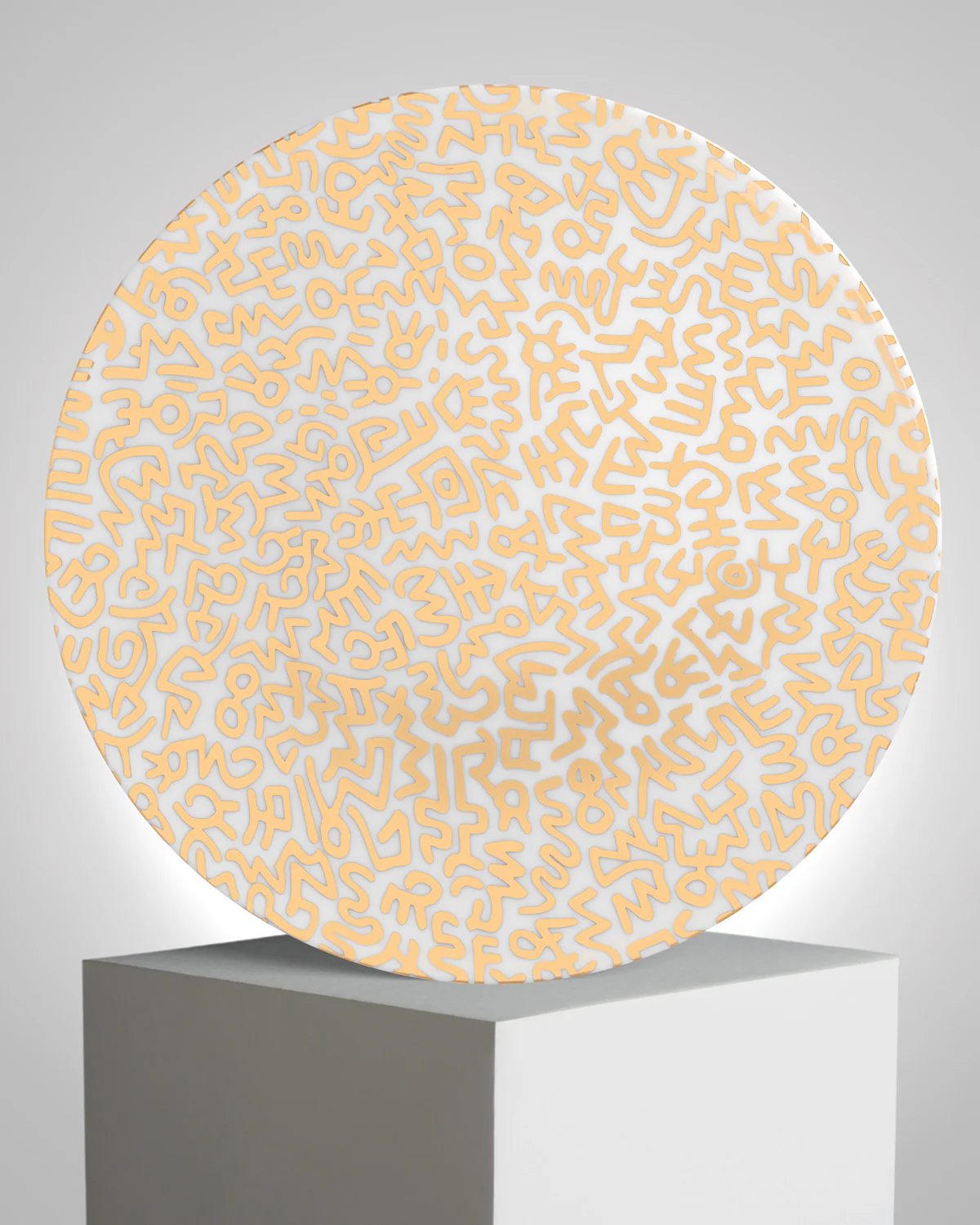 Keith Haring PORCELAIN PLATE GOLD "PATTERN COLLECTION" - Image 2