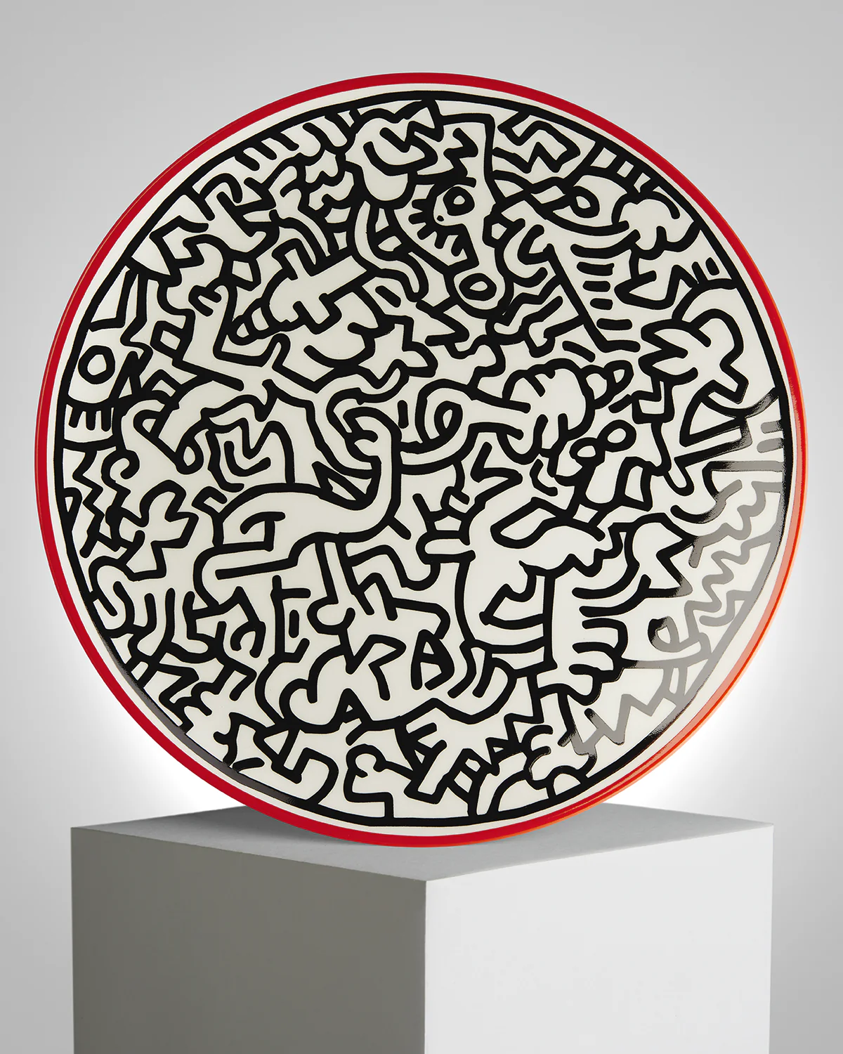 Keith Haring PORCELAIN PLATE "SILVER COLLECTION" #4 - Image 2