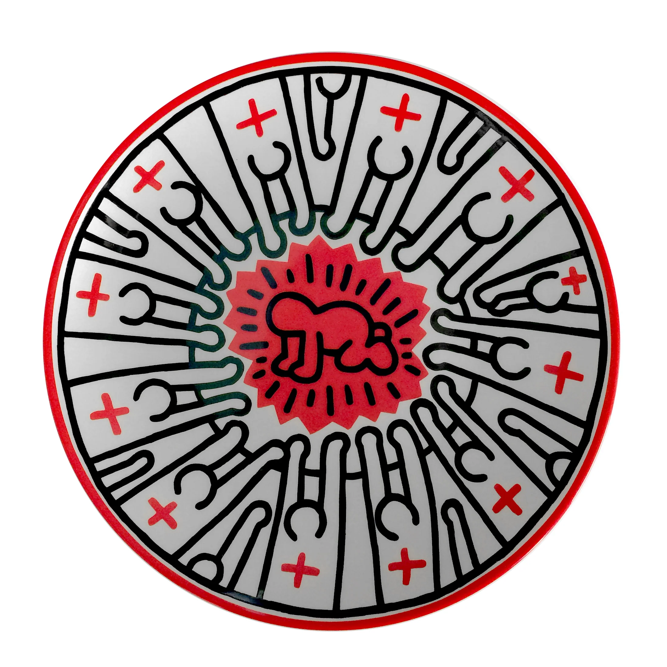 Keith Haring PORCELAIN PLATE "SILVER COLLECTION" #5 - Image 3