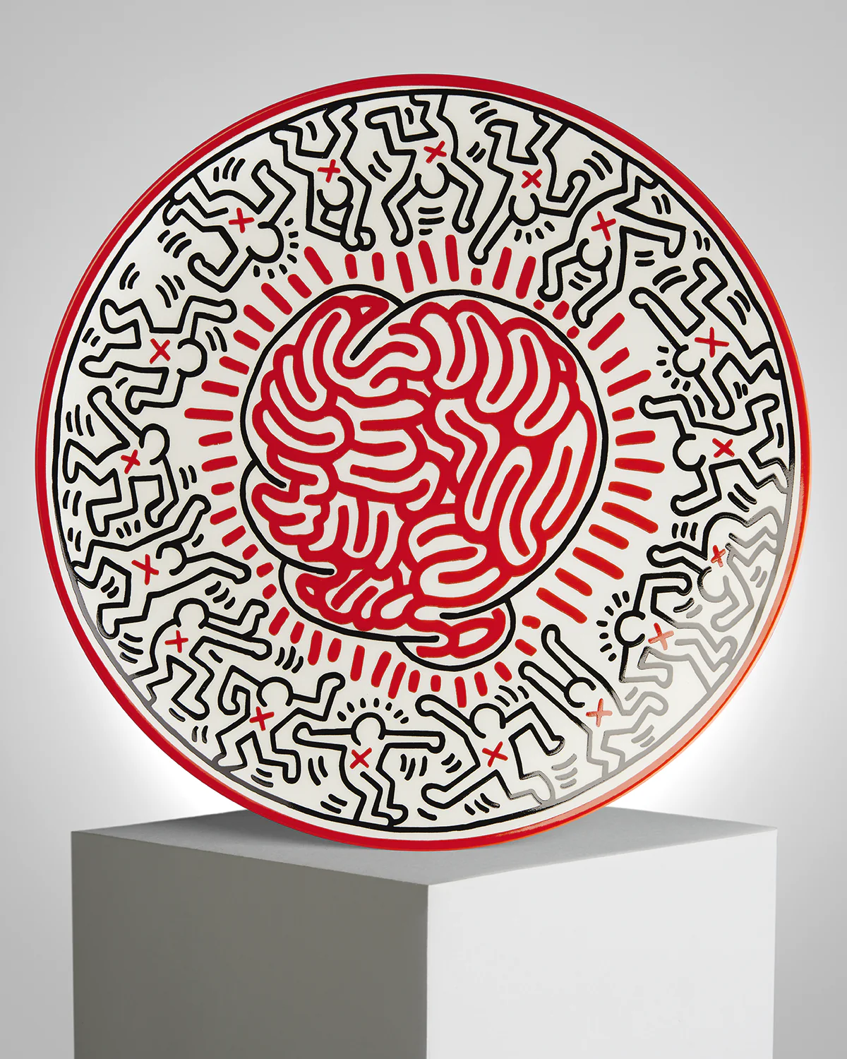 Keith Haring PORCELAIN PLATE "SILVER COLLECTION" #6 - Image 2