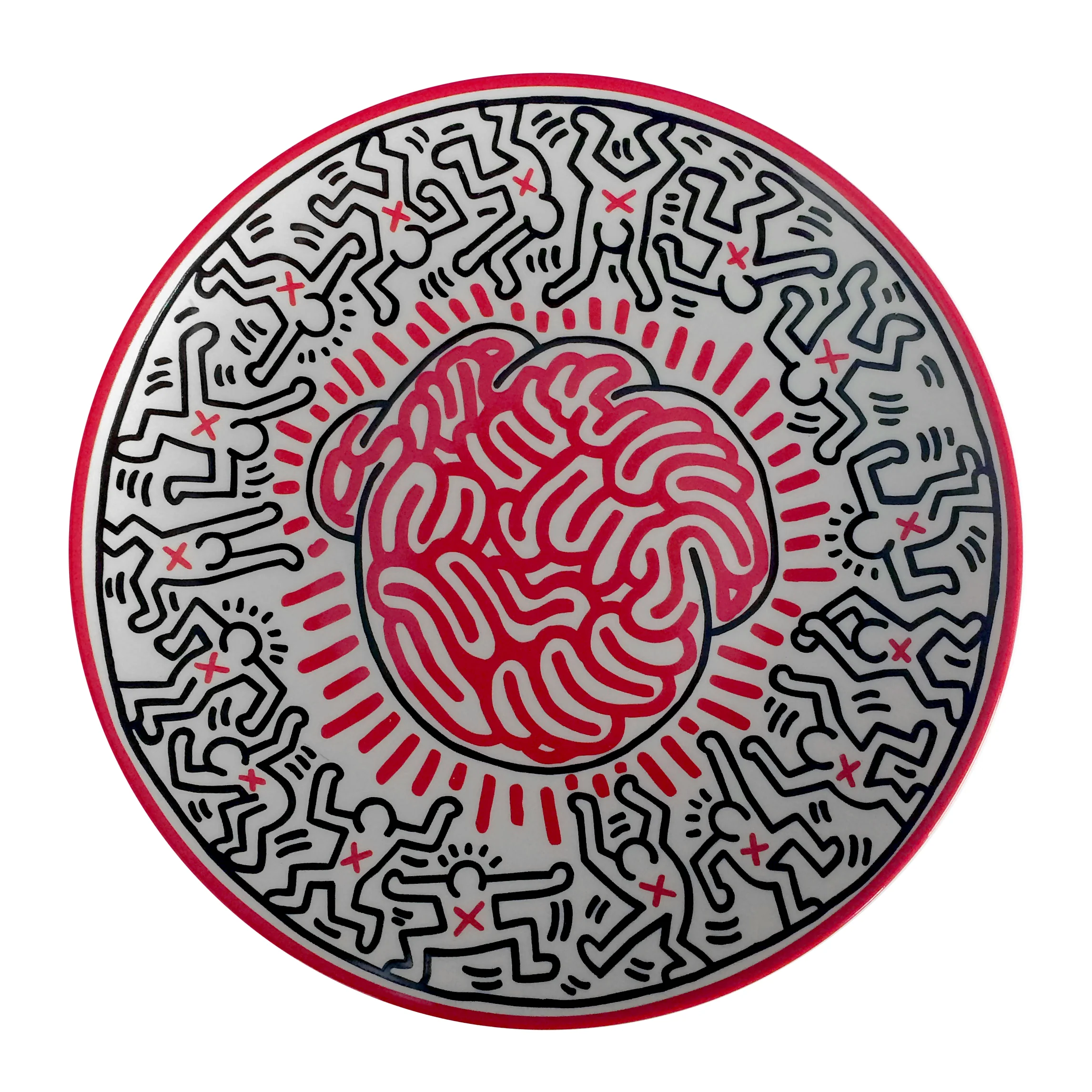 Keith Haring PORCELAIN PLATE "SILVER COLLECTION" #6 - Image 3