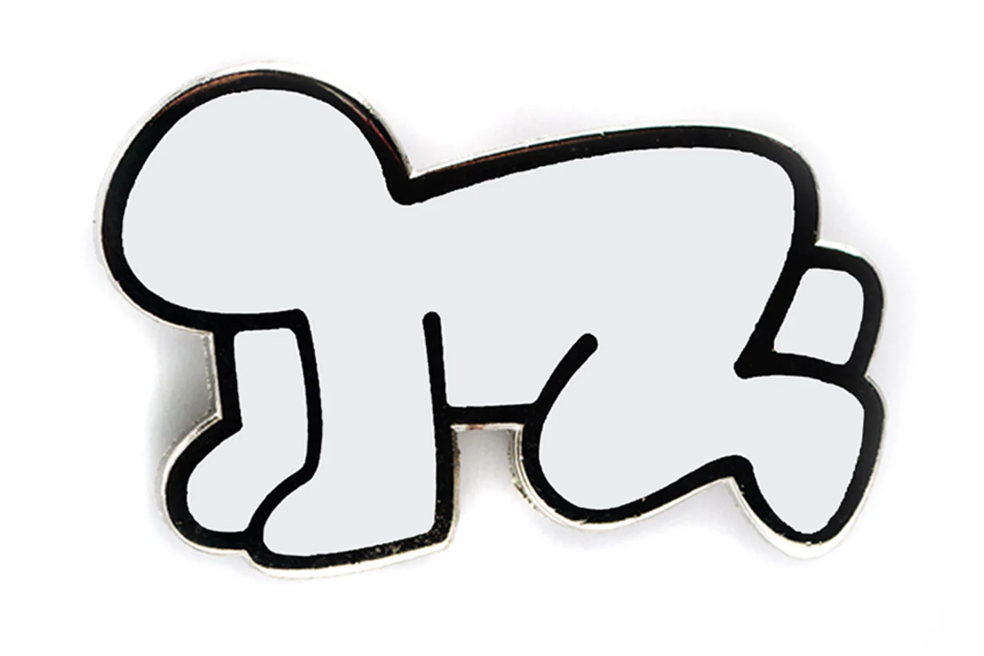 KEITH HARING RADIANT BABY PIN - WHITE - Image 2