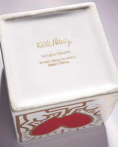 Keith Haring Red Pattern Heart Candle - Image 5