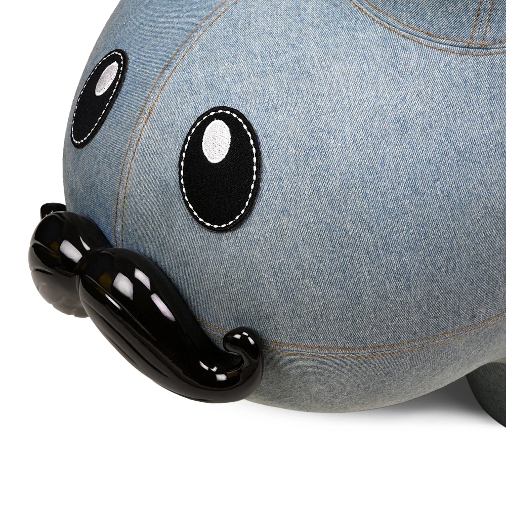 Kidrobot Art Giant Denim Happy Stache' Labbit Stool - Image 13
