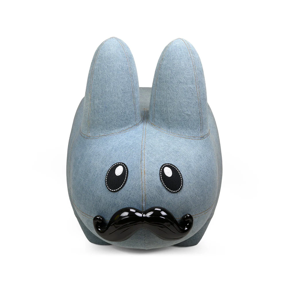 Kidrobot Art Giant Denim Happy Stache' Labbit Stool - Image 8