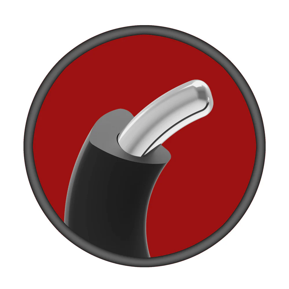 Kink by Doc Johnson Silicone-Covered Stainless Steel Cock Ring 50mm - Image 4