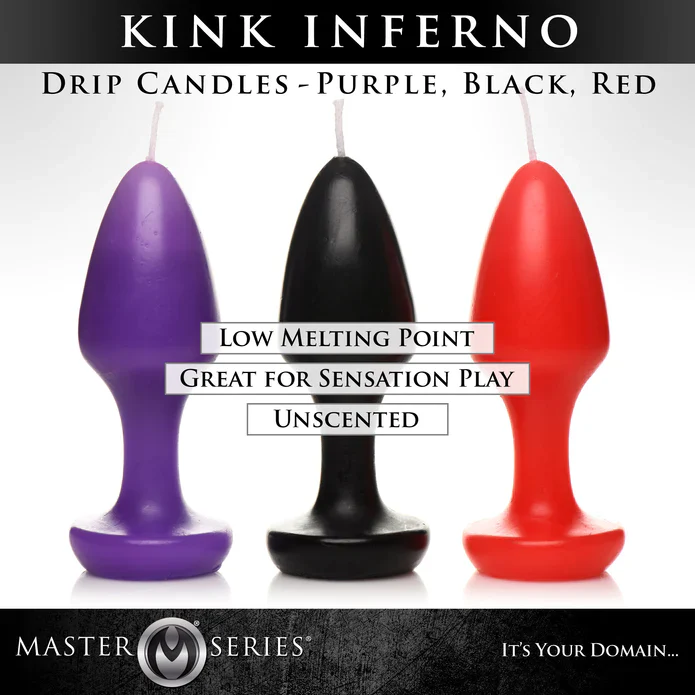 Kink Inferno Drip Candles - Black, Purple, Red - Image 3