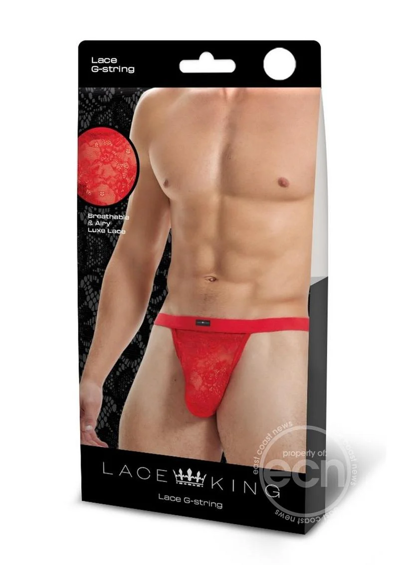 Lace King Lace G-String Red - Image 2