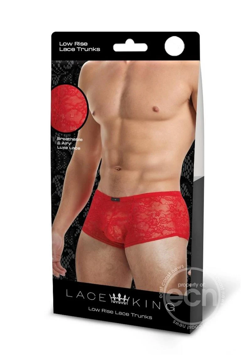 Lace King Lace Trunks Red - Image 2