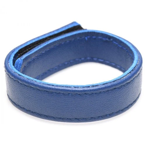 LEATHER AND VELCRO COCKRING BLUE BY STRICT LEATHER - Image 2