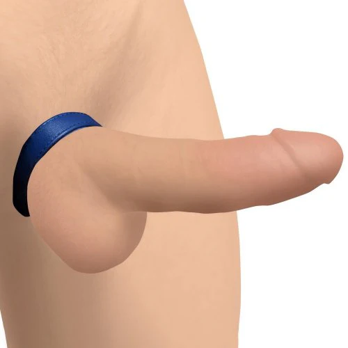 LEATHER AND VELCRO COCKRING BLUE BY STRICT LEATHER - Image 3