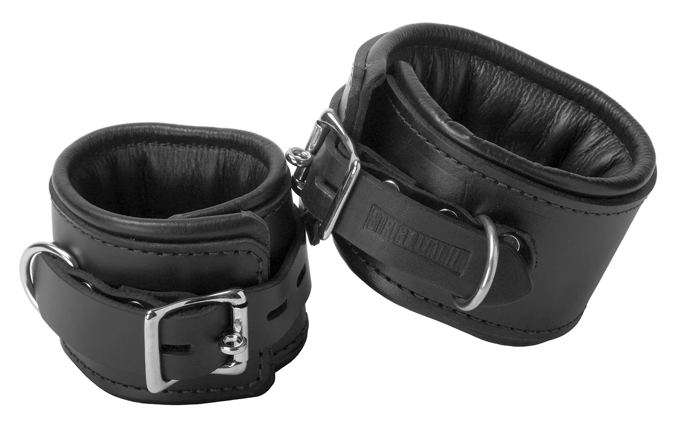Leather Padded Premium Locking Wrist Restraints - Image 2
