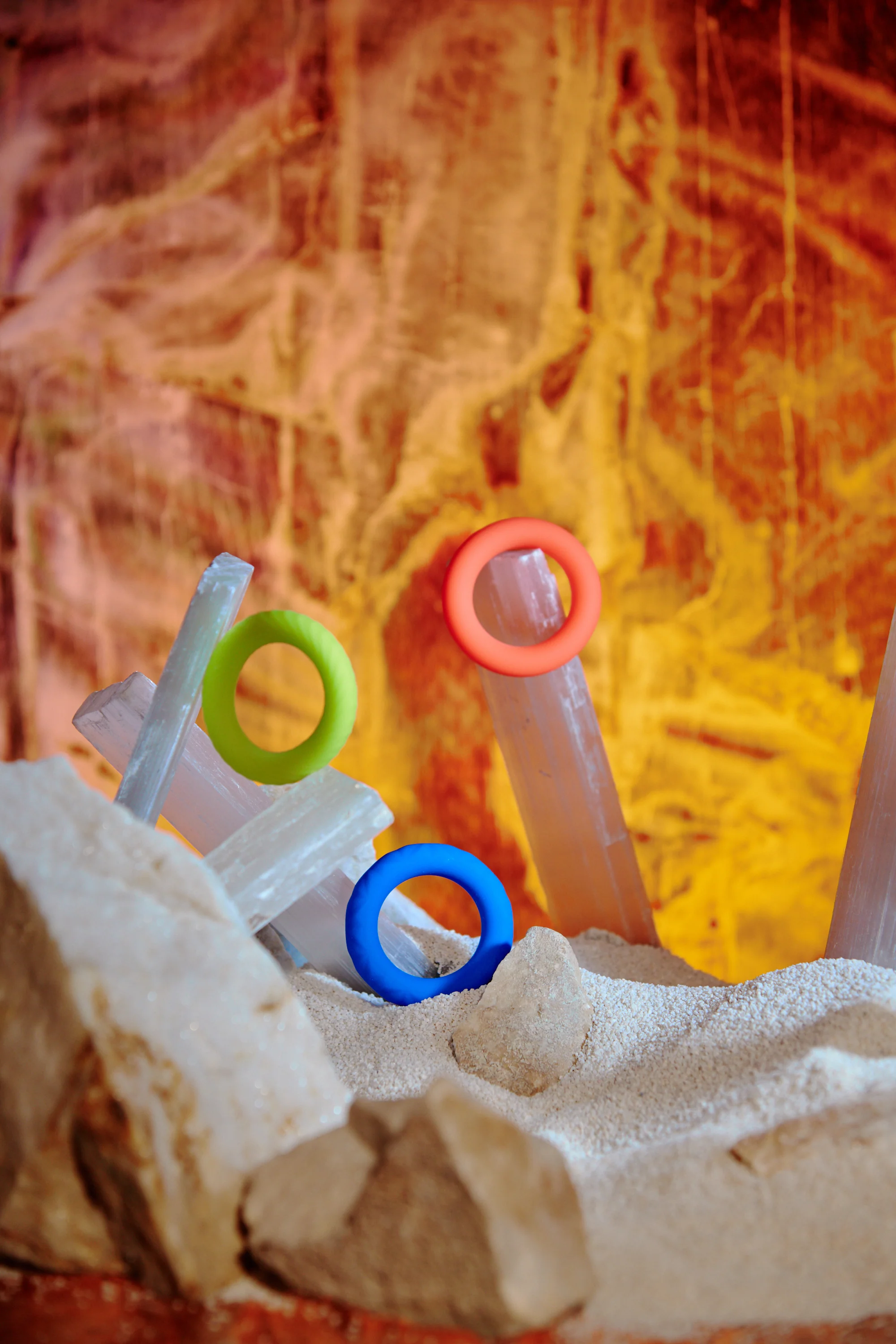 Link Up Ultra Soft Extreme Set Cock Ring - Yellow/Blue/Orange - Image 2