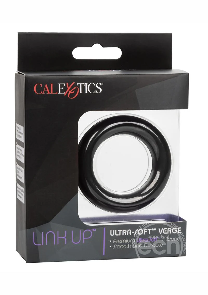 Link Up Ultra-Soft Verge Cock Ring - Black - Image 3