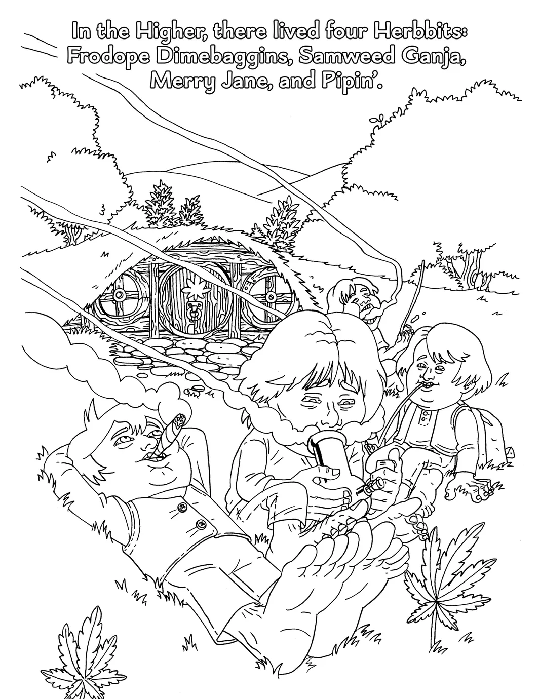 Lord of the Smoke Rings Stoner Parody Coloring Book - Image 2