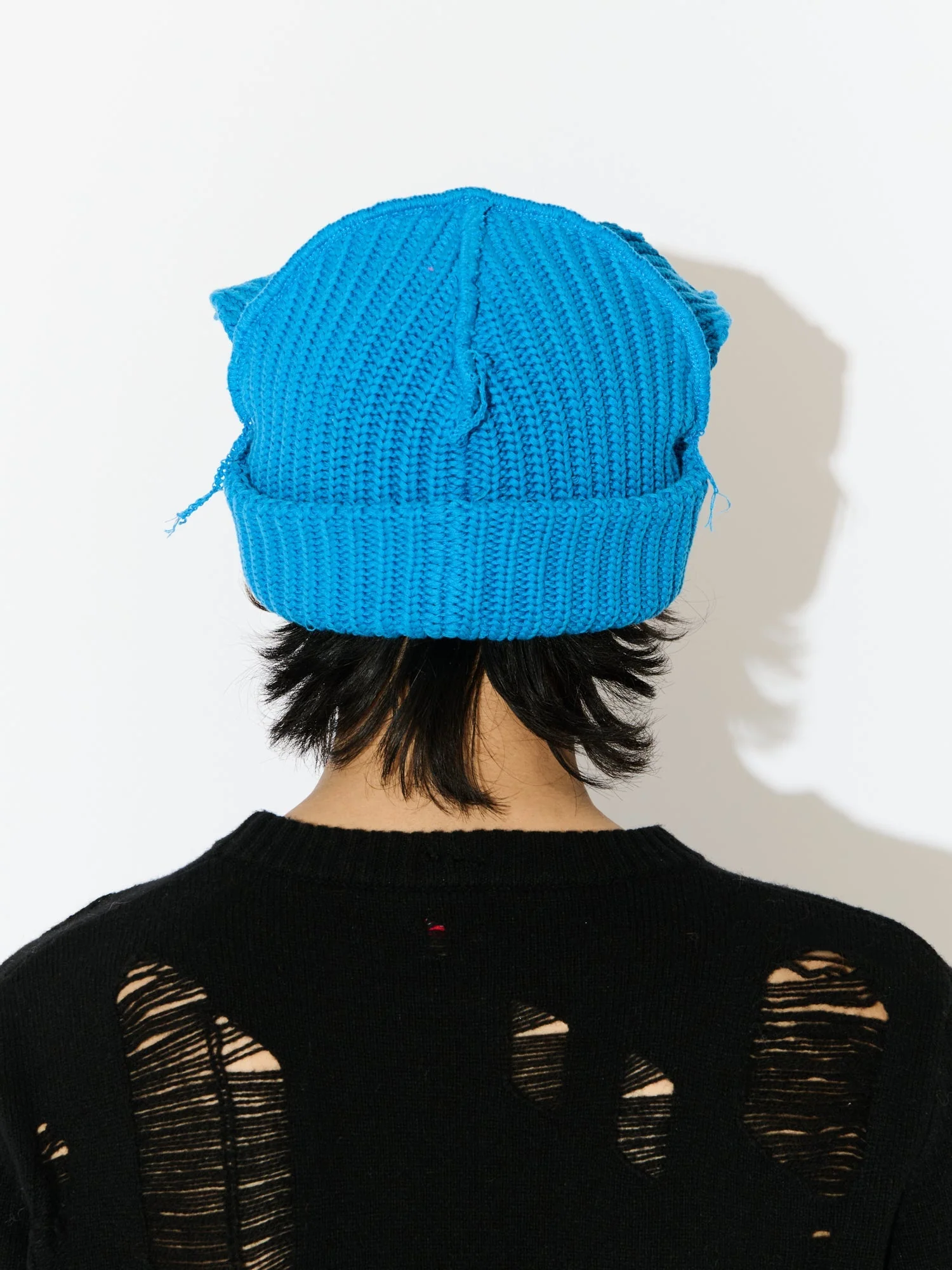 LOVERBOY BY CHARLES JEFFREY CHUNKY EARS BEANIE in LIGHT BLUE - Image 5