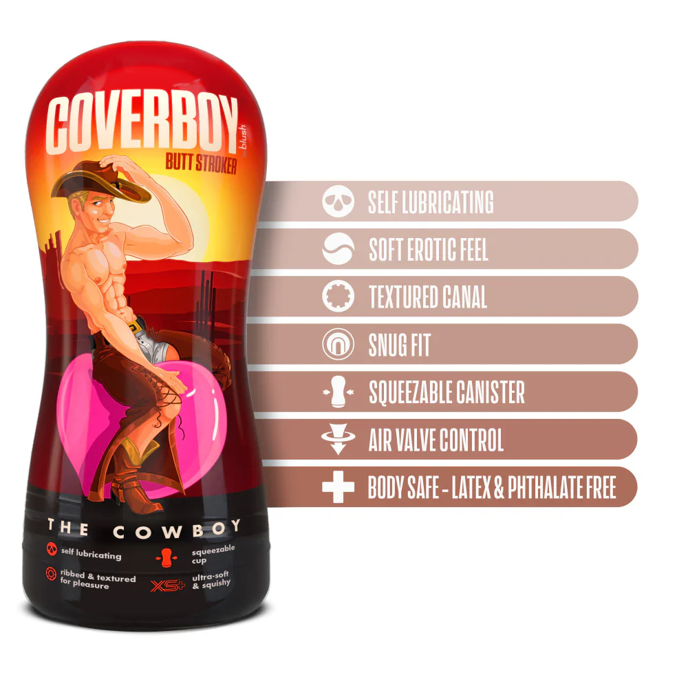 Loverboy Cowboy Self Lubricating Realistic Beige Masturbator / Stroker - Image 3