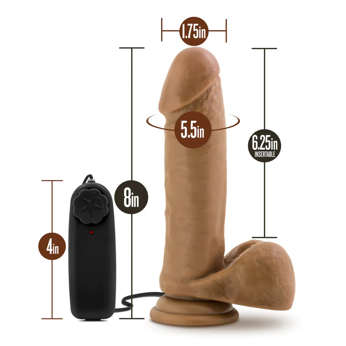 Loverboy Soccer Champ Realistic 8-Inch Vibrating Dildo - Image 2